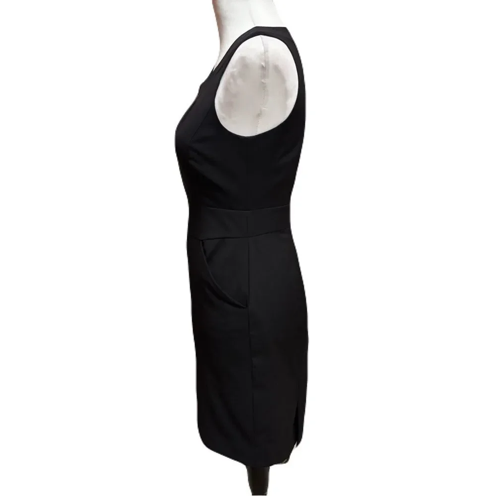 J. Crew Sleeveless Wool Black Sheath Dress | EUC | 2P | Chic